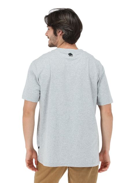 Polera Manga Corta Panal Gris Melange Hombre-2