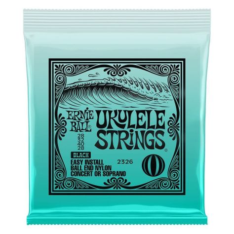 Cuerdas Ukelele Concierto/Soprano P02326, Negras Ernie Ball-0