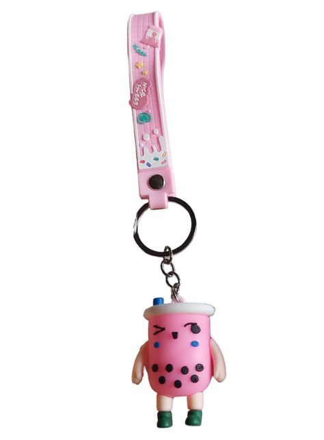 LLAVERO SILICONA DISEÑO HELADO ROSADO-0
