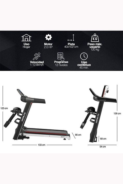 Trotadora Electrica Plus Pantalla Home Fitness-1