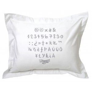 Funda de Almohada Letras Pizarra-0