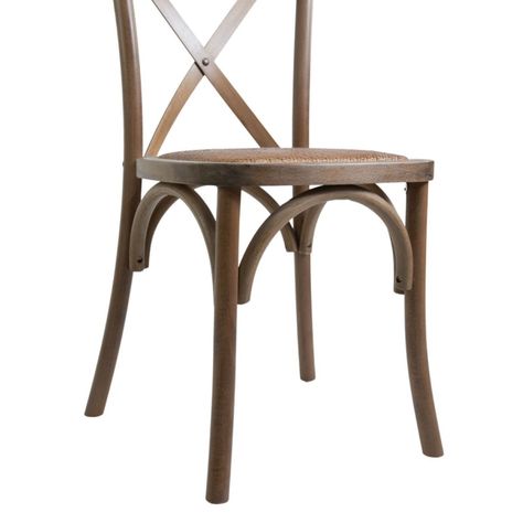 Silla Cruceta Crossback Madera De Haya Y Rattan 50x50x90cm-2