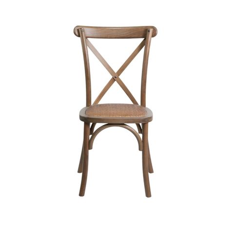Silla Cruceta Crossback Madera De Haya Y Rattan 50x50x90cm-0