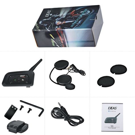 Intercomunicador y Manos libres Bluetooth Ejeas V6 PRO-5