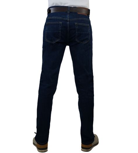 Jeans tiro alto-alto semi recto dark blue-3