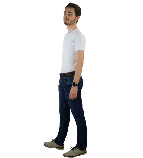 Jeans tiro alto-alto semi recto dark blue-2