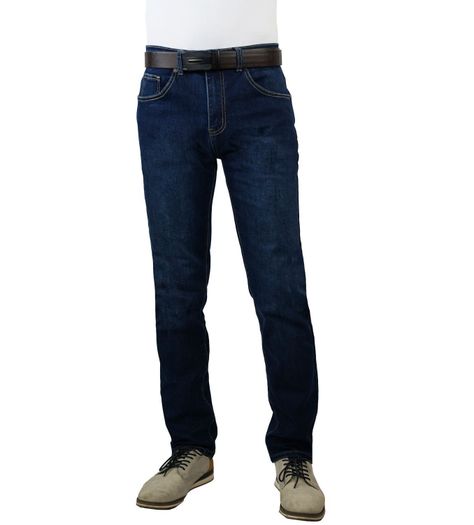 Jeans tiro alto-alto semi recto dark blue-4