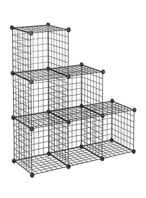 organizador de libros metalico 6 cubos -0