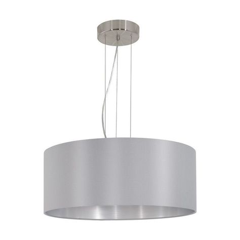 Lámpara Colgante Maserlo Acero Gris E27 3X60W COD.31606-0
