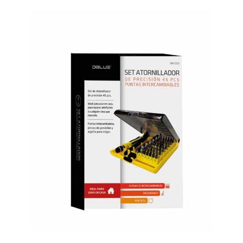 Set Atornillador 45 piezas Intercambiables Dblue-2