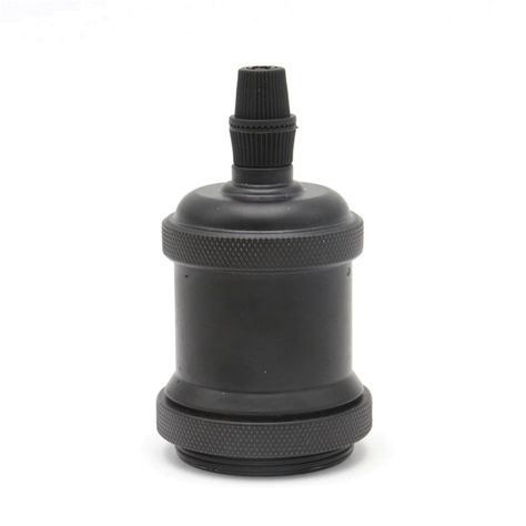 Soquete E-27 Retro Negro Vintage-0