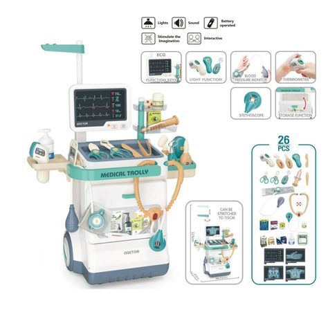 Juguete Kit Medico Mesa Con 26 Accesorios-1