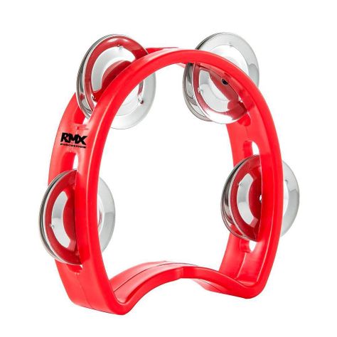 PANDERO 4" PLASTICO ROJO TW-4-RD RMX-0