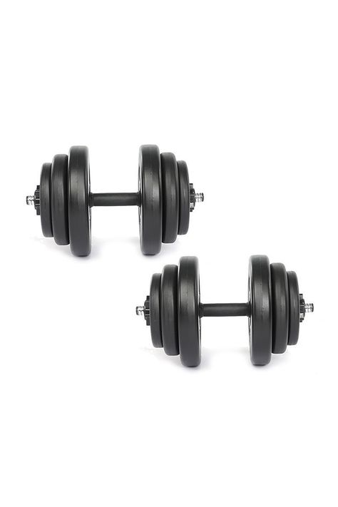 Set de Mancuernas y Barra 40,8 Kg 2 en 1 Negro-4