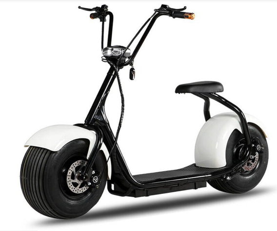 SCOOTER CHOPPER ELECTRICA BLANCA-0