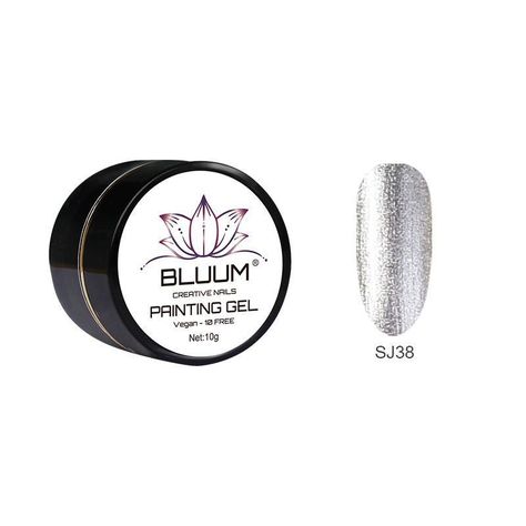 Gel Paint Profesional Bluum 10g Plateado-0