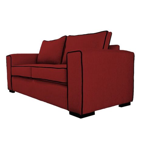 Sofá Gabro Felpa Roja 3 Cuerpos-2