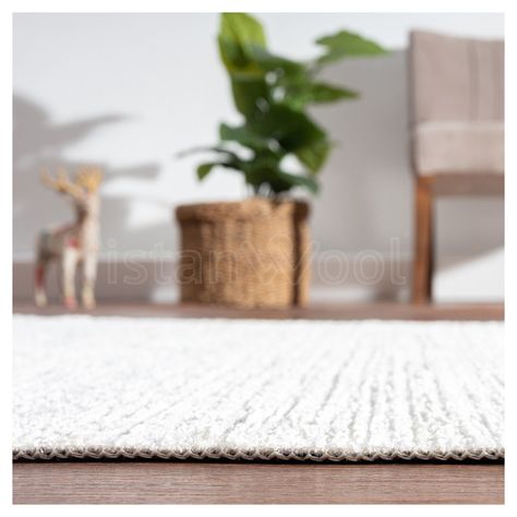 Alfombra Moderna Lisa 160x230 cms.Blanca -3