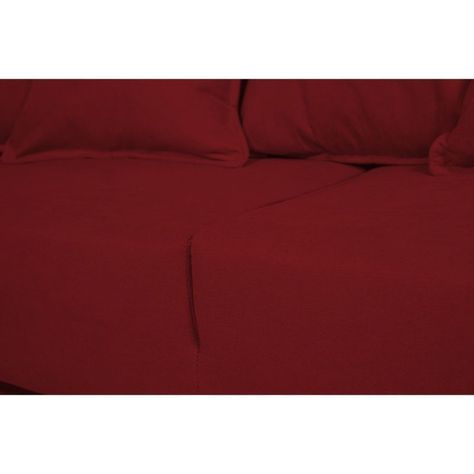 Sofá Cordelia Felpa Rojo 3 Cuerpos-3
