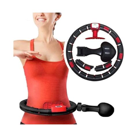 ARO INTELIGENTE HULA HOOP FITNNESS PARA ADELGAZAR - ROJO-1