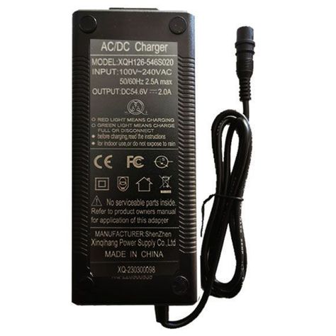 Cargador Scooter Eléctrico Vsett 9 (54.6V 2.0AH 3 Pin)-2