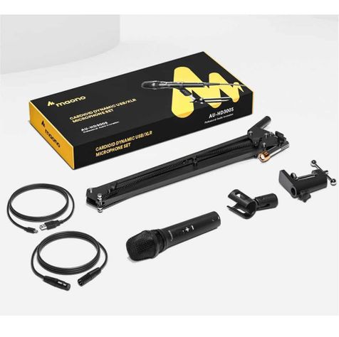 Kit Micrófono Dinámico Maono entrada USB, XLR – AU-HD300S-4
