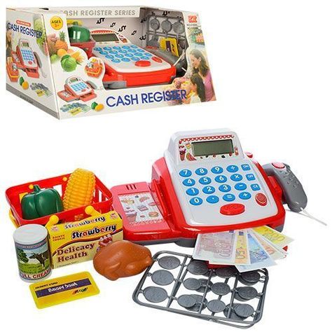 Caja Registradora Juguete Para Niños Con Accesorios Y Sonido-1