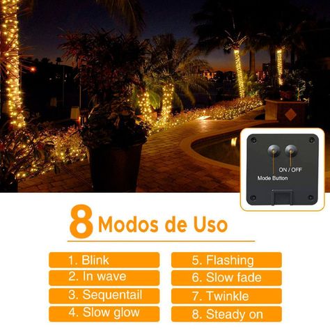 Guirnalda de Luces Led Solar 30 Mts Luz Calida-3
