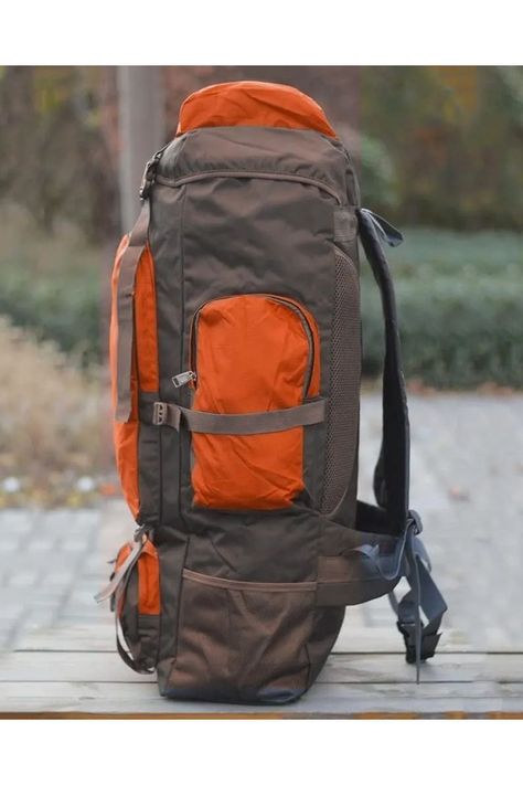 Mochila Viaje 90 Litros Mochilas De Camping Naranjo-3