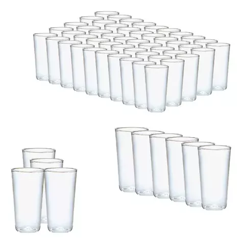 120 Set Vasos Desechables Vaso Plastico Vaso Acrilicos 300ml 12X101669-0