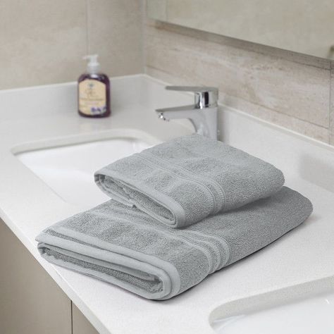 Juego de Toallas de Baño Grecco Gris-2