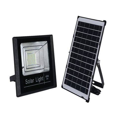 Foco Proyector De Área LED 40W Con Panel Solar-0
