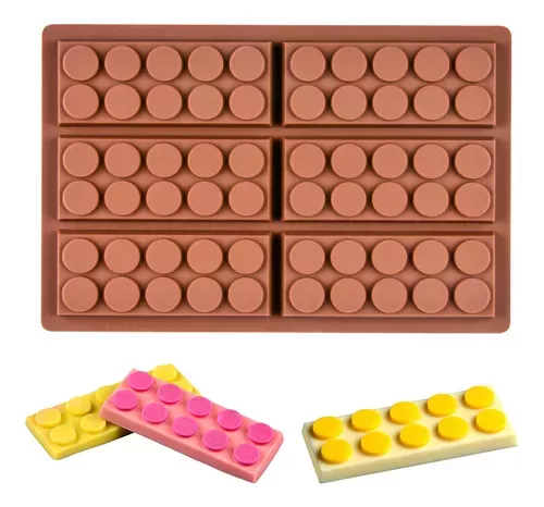 2 Moldes De Chocolate Moldes Bloque Chocolate Silicona Apilabl  x2-146362-1