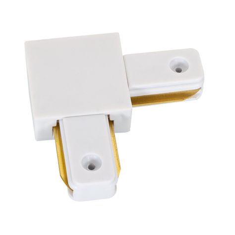 Pack 10 Conectores Para Carril Monofásico De Iluminación LED "L" Blanco-1