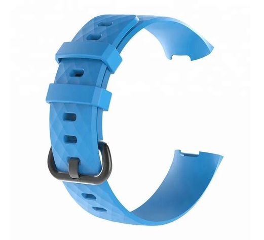 Correa Silicona Compatible Fitbit Charge 3 & 4 / 22,6mm Azul-0
