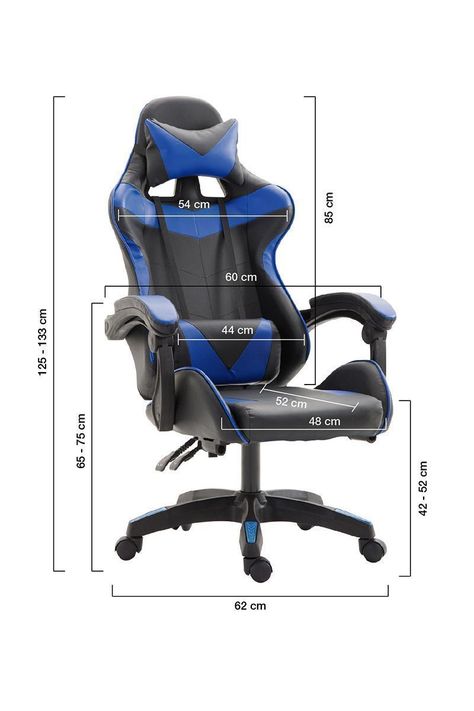 Silla Gamer Ultimate Racing Azul-2