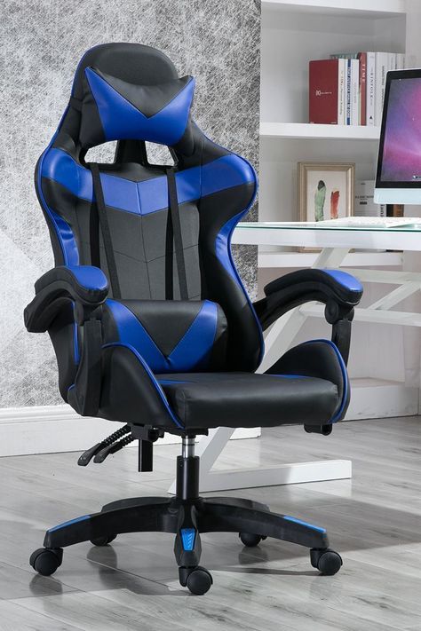 Silla Gamer Ultimate Racing Azul-1
