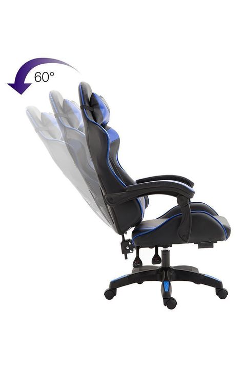Silla Gamer Ultimate Racing Azul-3