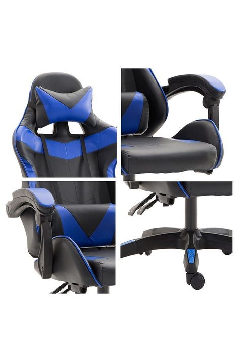 Silla Gamer Ultimate Racing Azul-5