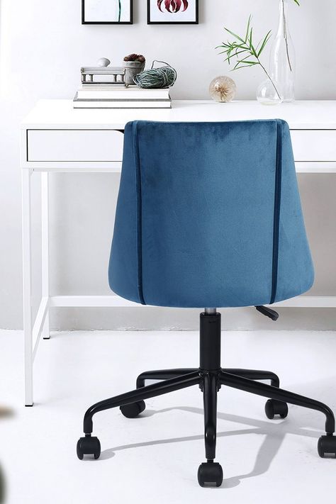 Silla de Oficina Altura Ajustable Palermo Azul-5