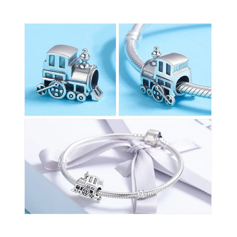 Charm Tren Locomotora en Plata Fina 925 SILVER HEART-2