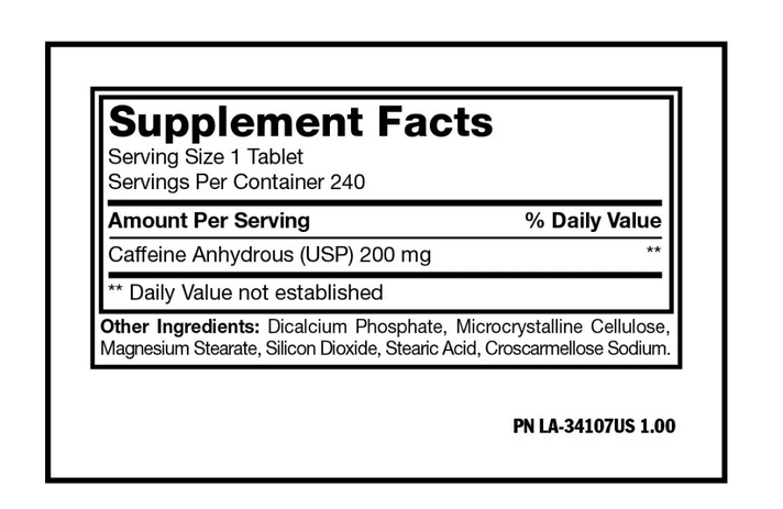 Cafeina Mutant - 240 Tabletas - 200mg C/u-1