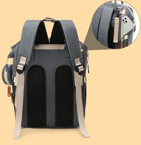 Mochila Maternal Pañalera Impermeable Salmon-5