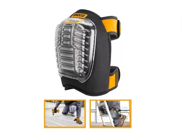 Set De Rodilleras Industrial Ingco Cubierta Pvc -3