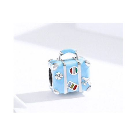 Charm Maleta de Viaje en Plata Fina 925 SILVER HEART-2
