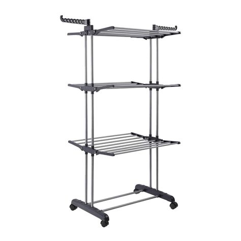 Colgador de ropa plegable 3 niveles-2