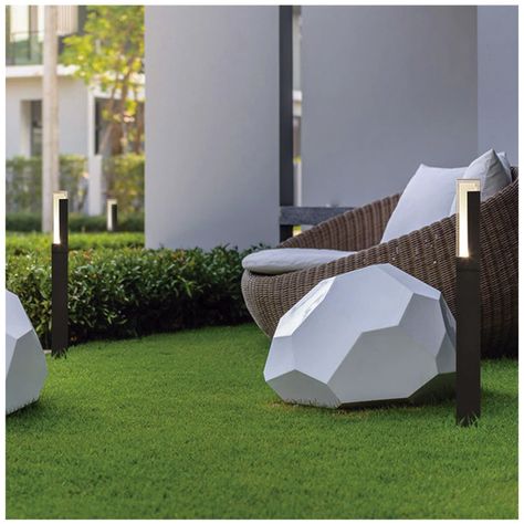Apliqué Piso LED "Bollard" 60cm Gris 7W Cálido-4
