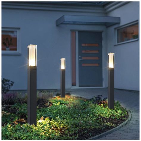 Apliqué Piso LED "Bollard" 60cm Gris 7W Cálido-5
