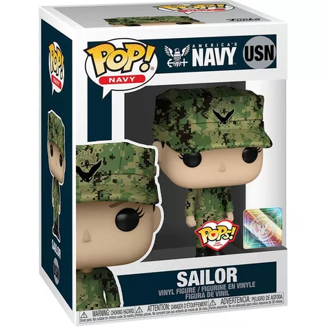 Figura Funko Pop, Marino EEUU mujer rubia (uniforme de trabajo) - USN-1