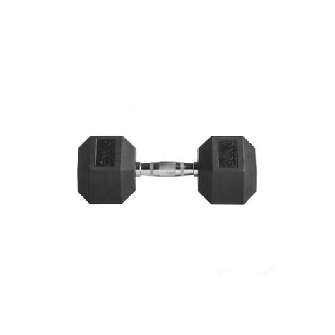 Fitness Mancuerna Hexagonal De Caucho Unidad 20 Kg-0